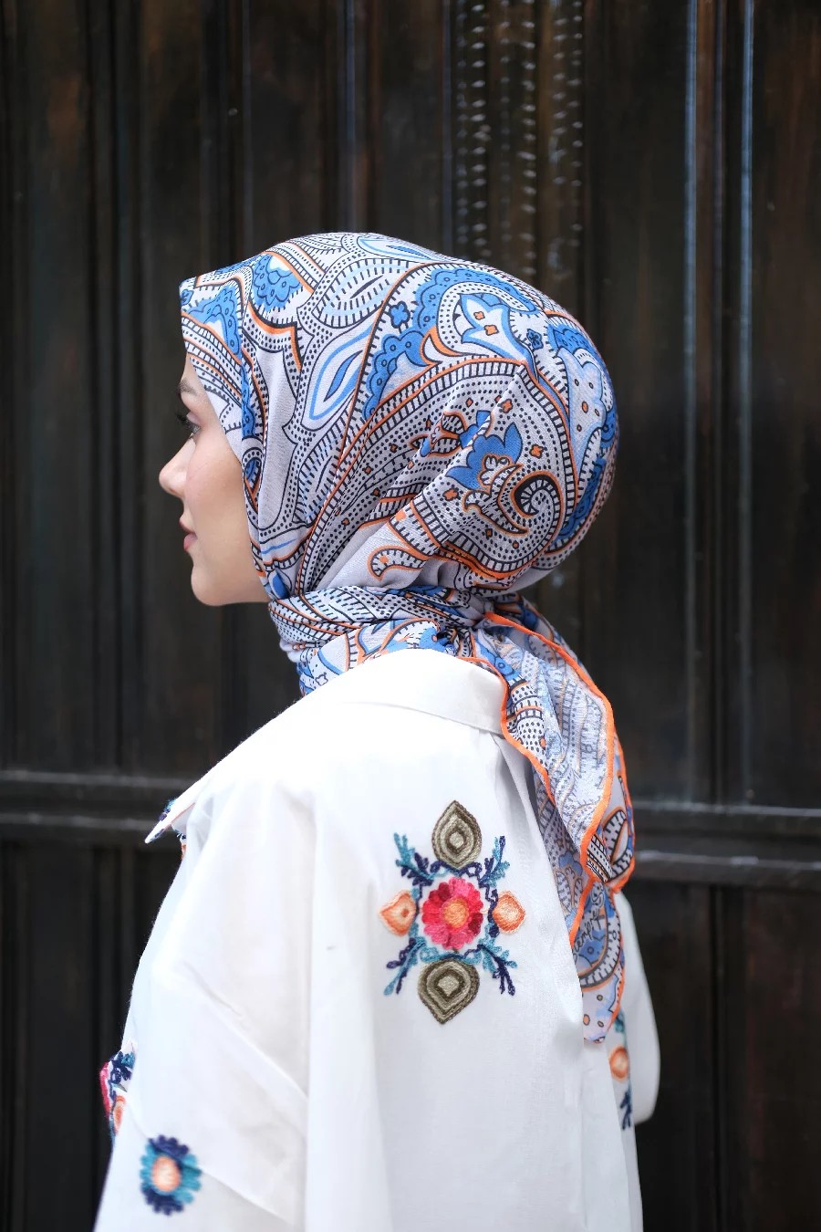 Etnik Desenli Soft Eşarp - Görsel 3