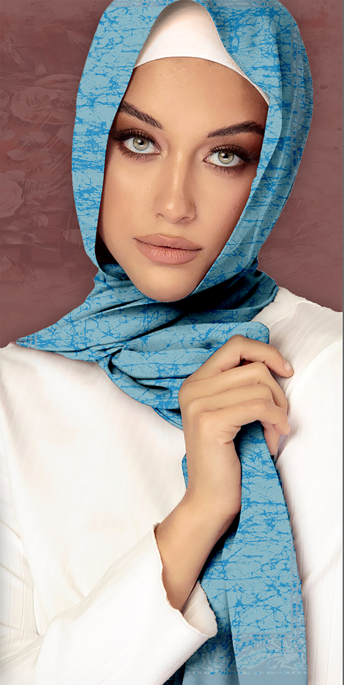 Kızca Vual İpek Şal Batikli - Görsel 2