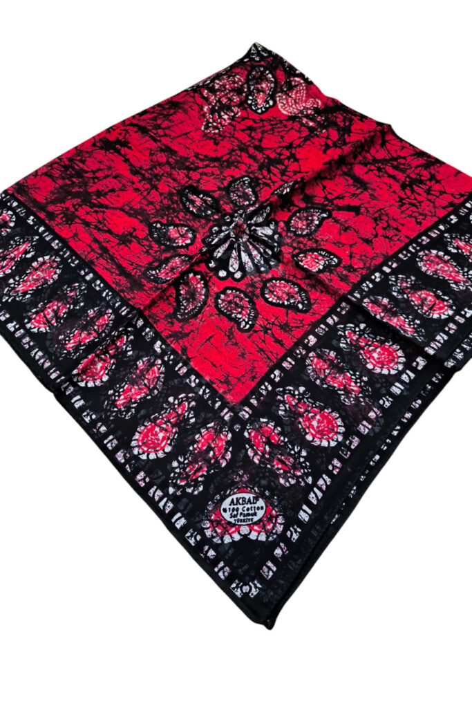 %100 Pamuk Yazma Kırmızı