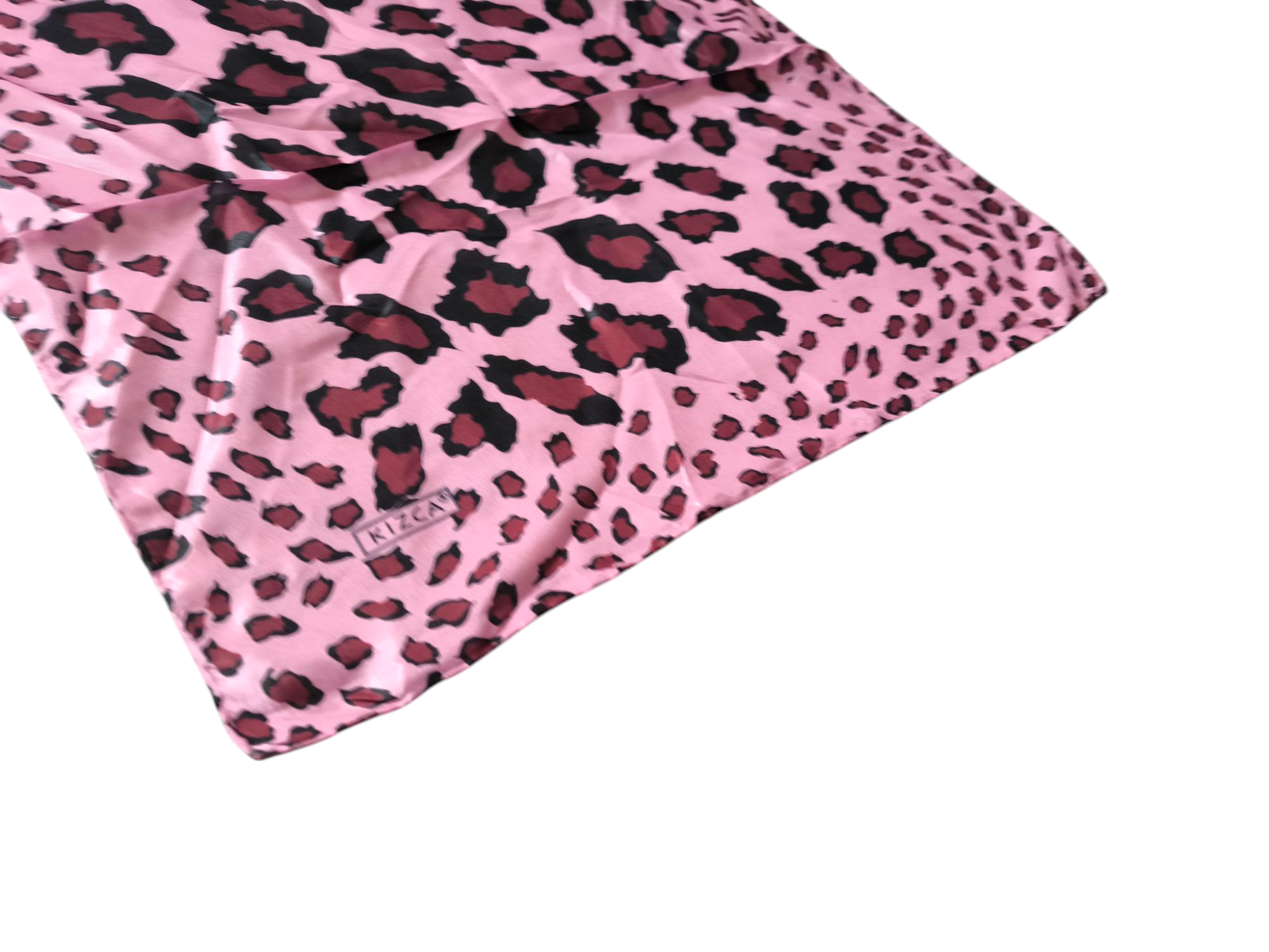 Leopar Desenli Vual İpek Bandana&Fular&Mendil 50x50 cm - Görsel 3