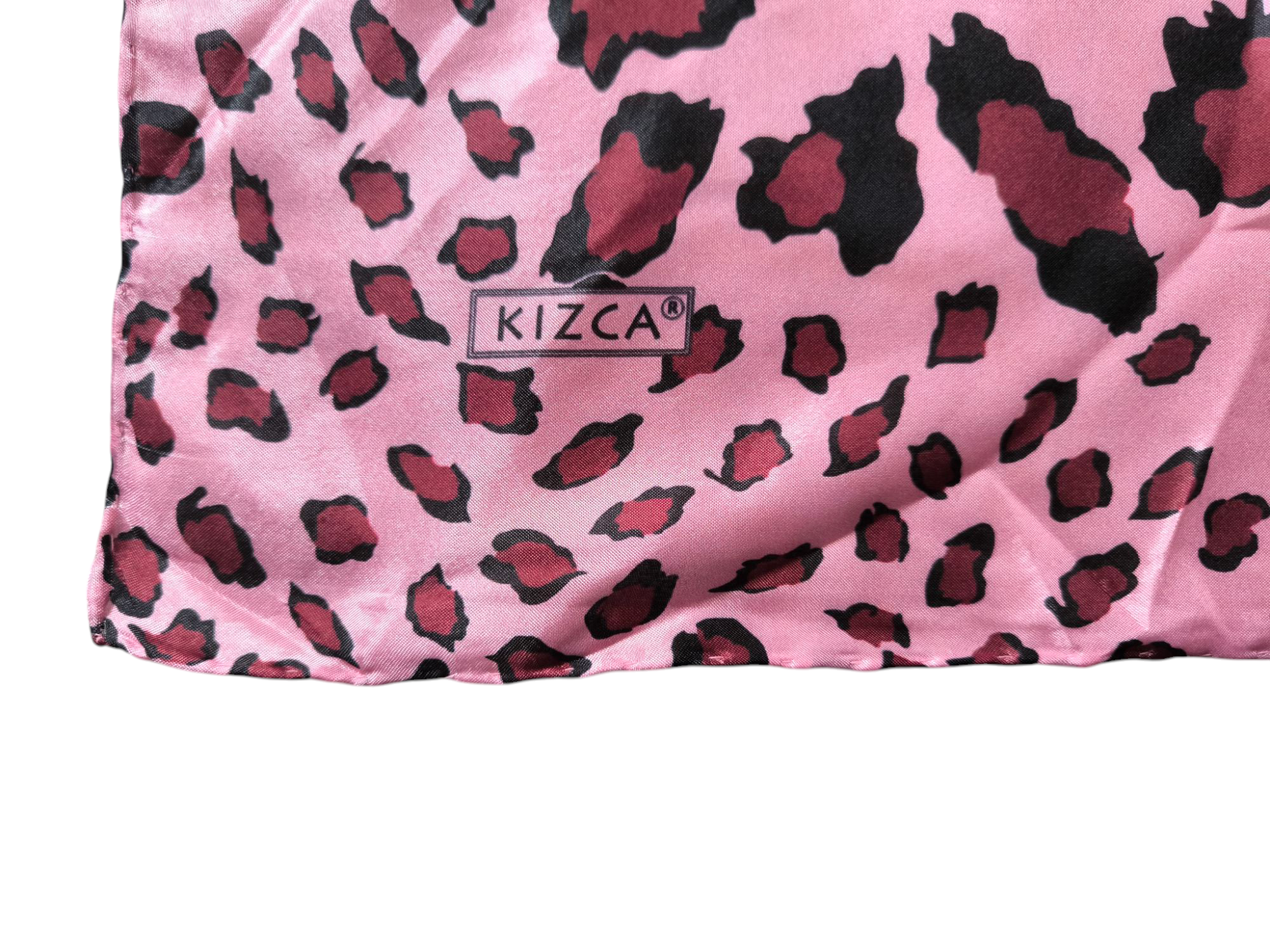 Leopar Desenli Vual İpek Bandana&Fular&Mendil 50x50 cm - Görsel 5