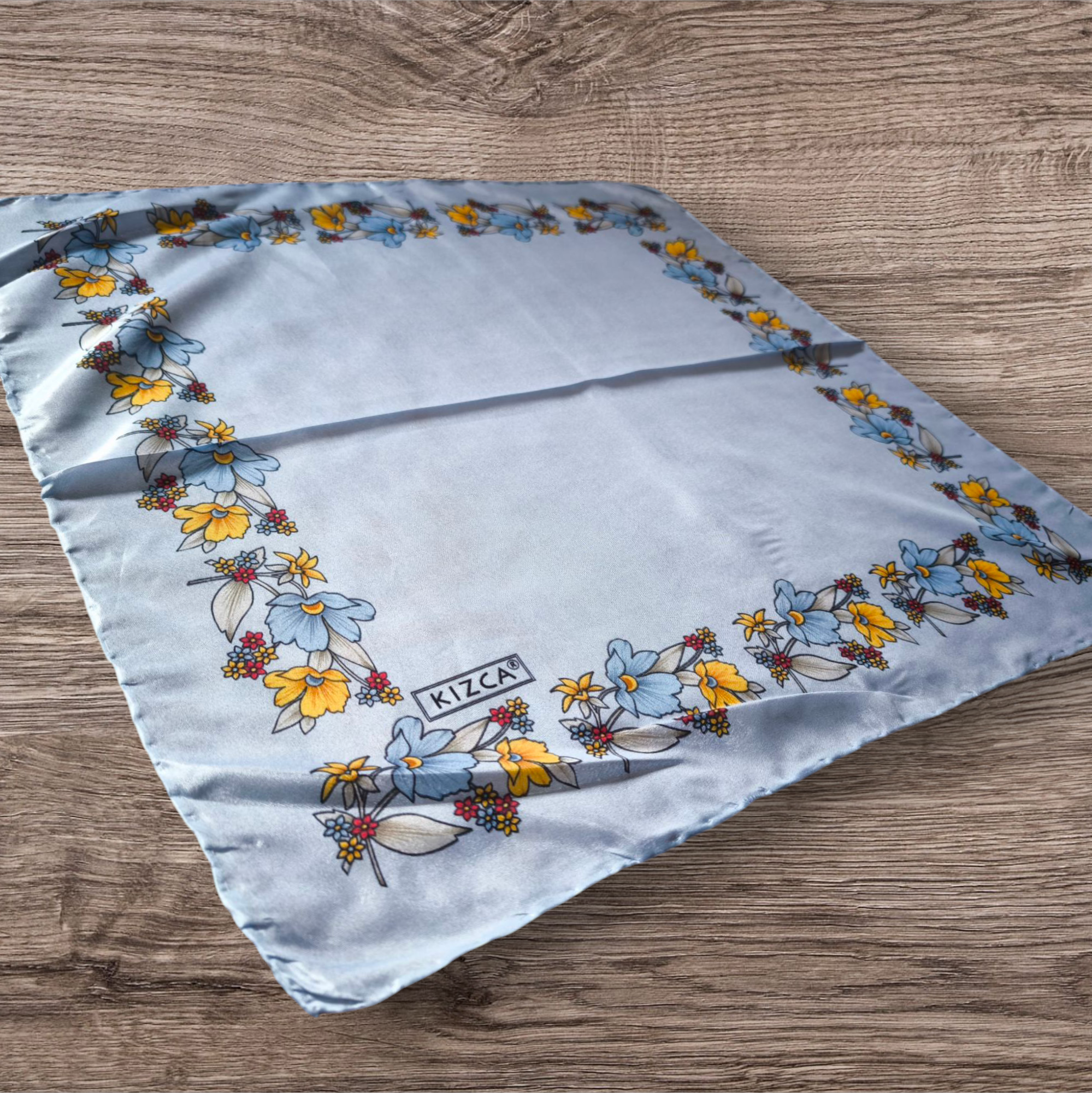 Kızca Vual İpek Fular 50x50 cm - Görsel 3