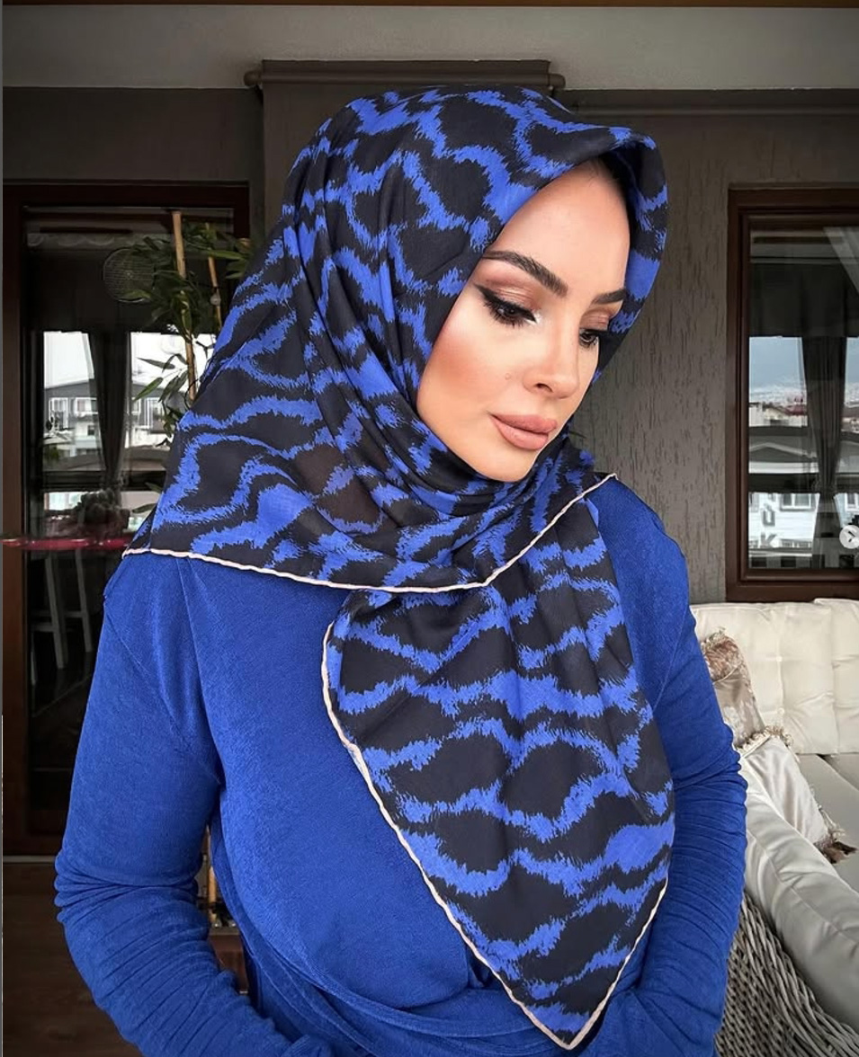 Soft Eşarp Kaz Ayağı Desenli - Görsel 3