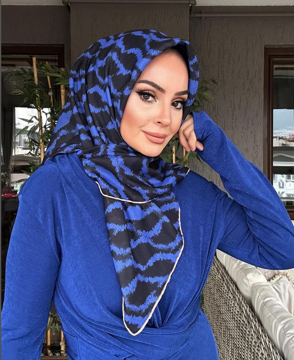 Soft Eşarp Kaz Ayağı Desenli - Görsel 4